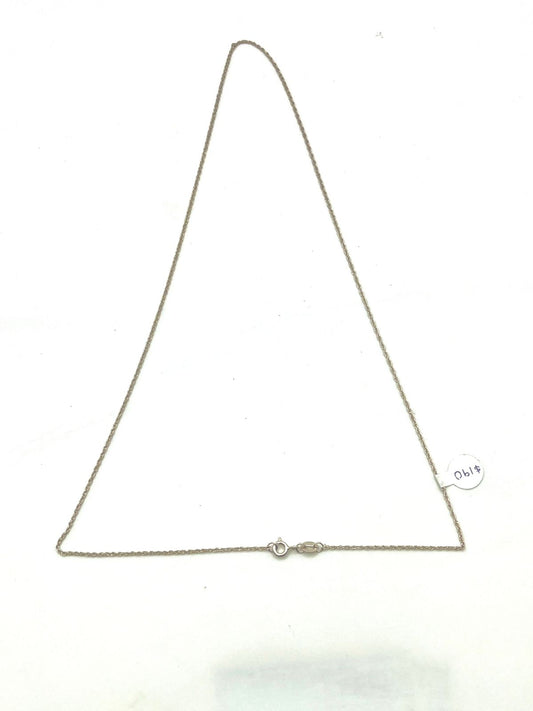 Cadena tejido torzal de plata .925 pesa 2gr 27cm