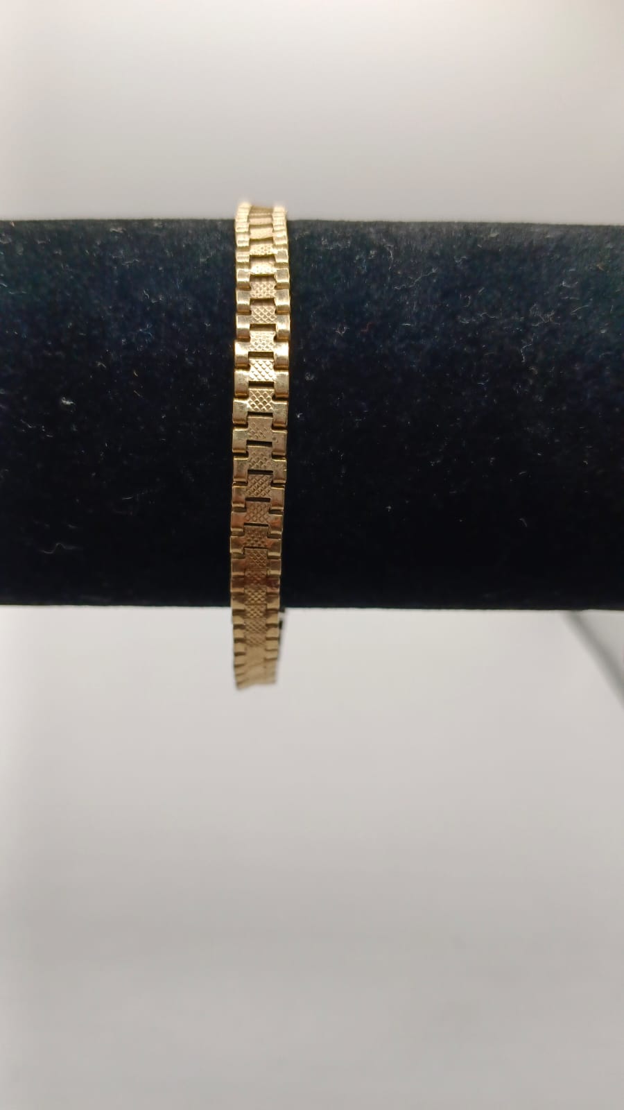 Pulsera de ORO eslabon tipo rolex 10k peso 8gr, usado