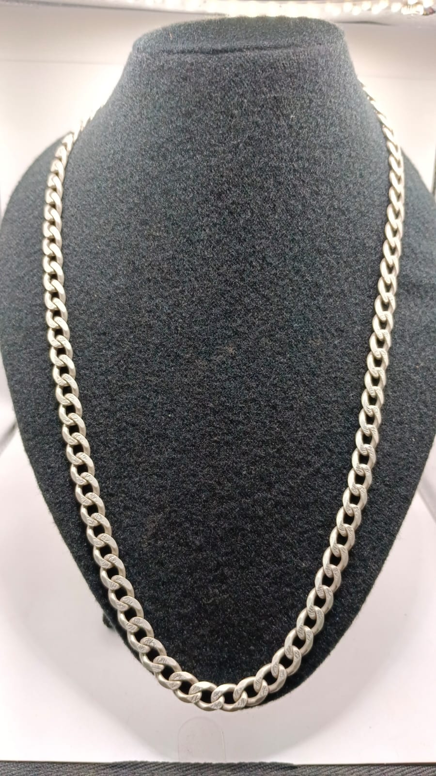 cadena de PLATA 925 eslabon 1x1 peso 64.5gr, usado
