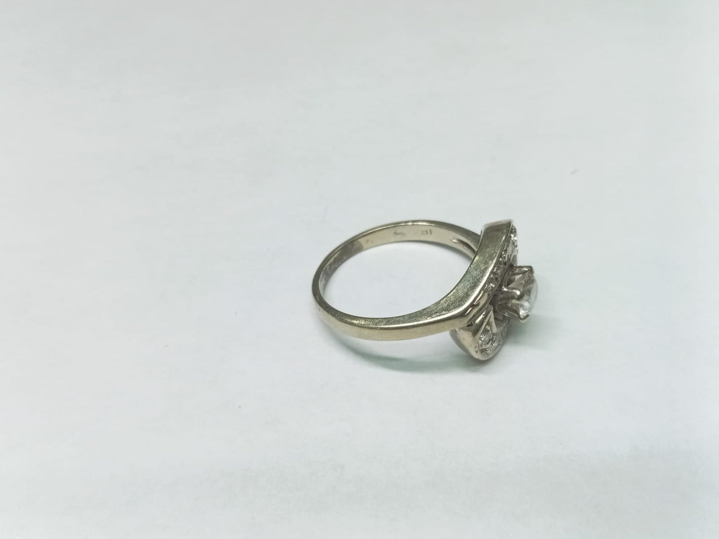 ✨ Anillo de Oro Blanco 14K con Diseño Yin Yang – Talla 6.5✨