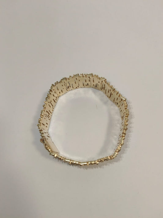BRAZALETE DE ORO 14 K PESO 75.80GRS TEXTURIZADA 💛