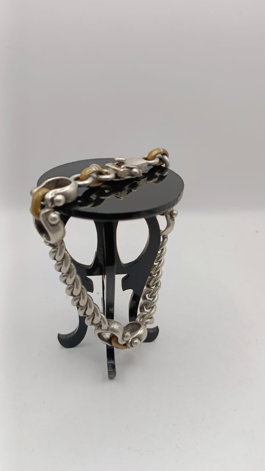 Pulsera de PLATA 925 eslabon 1x1 peso 42.4gr , usado
