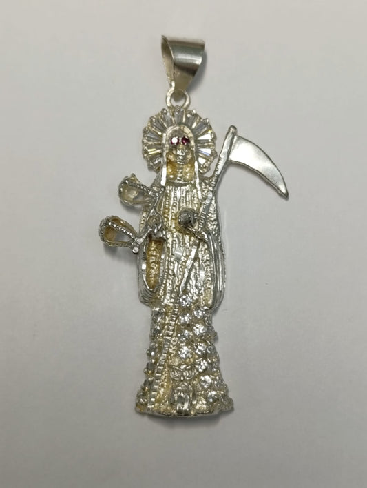 🕯️ Dije de Plata Santa Muerte – 17 g – USADO
