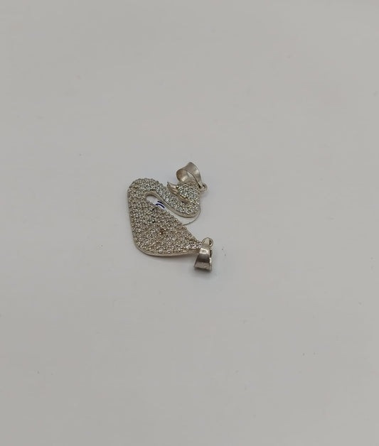 Dije de cisne con sinteticos PLATA 925 peso 3.3gr, usado