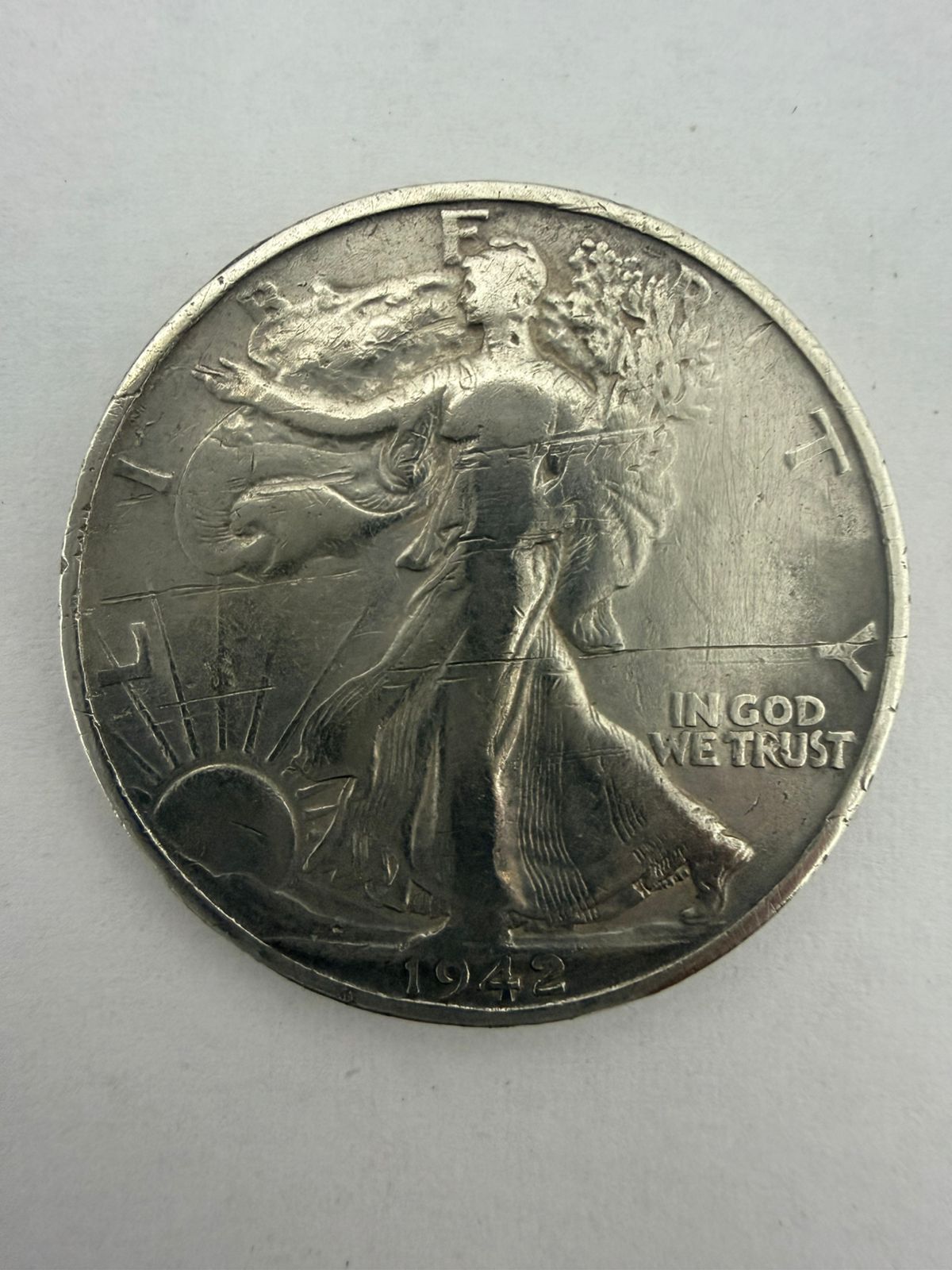MONEDA DE PLATA MEDIO DOLAR .900 🔹 Walking Liberty Half Dollar