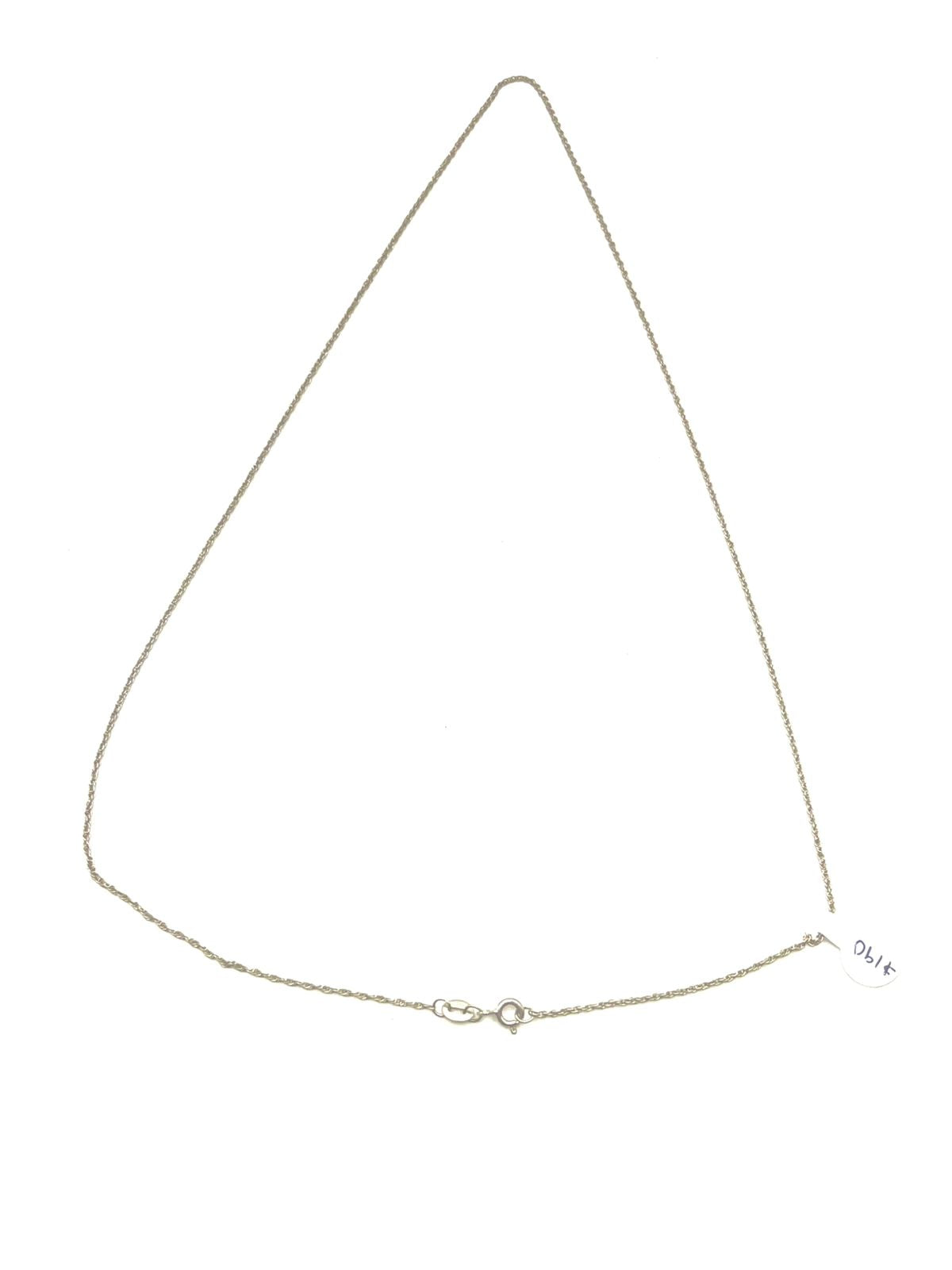 Cadena tejido torzal de plata .925 pesa 2gr 27cm