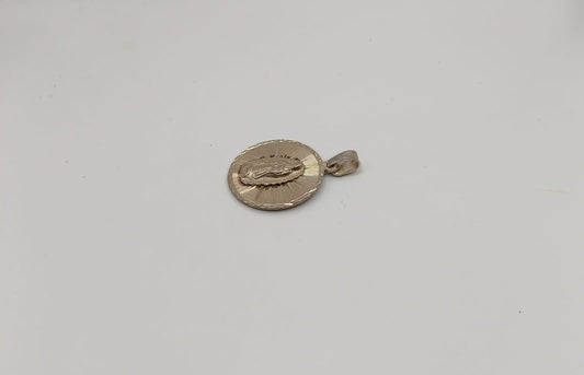 medalla redonda de Virgen PLATA 925 peso 6.6gr, usado