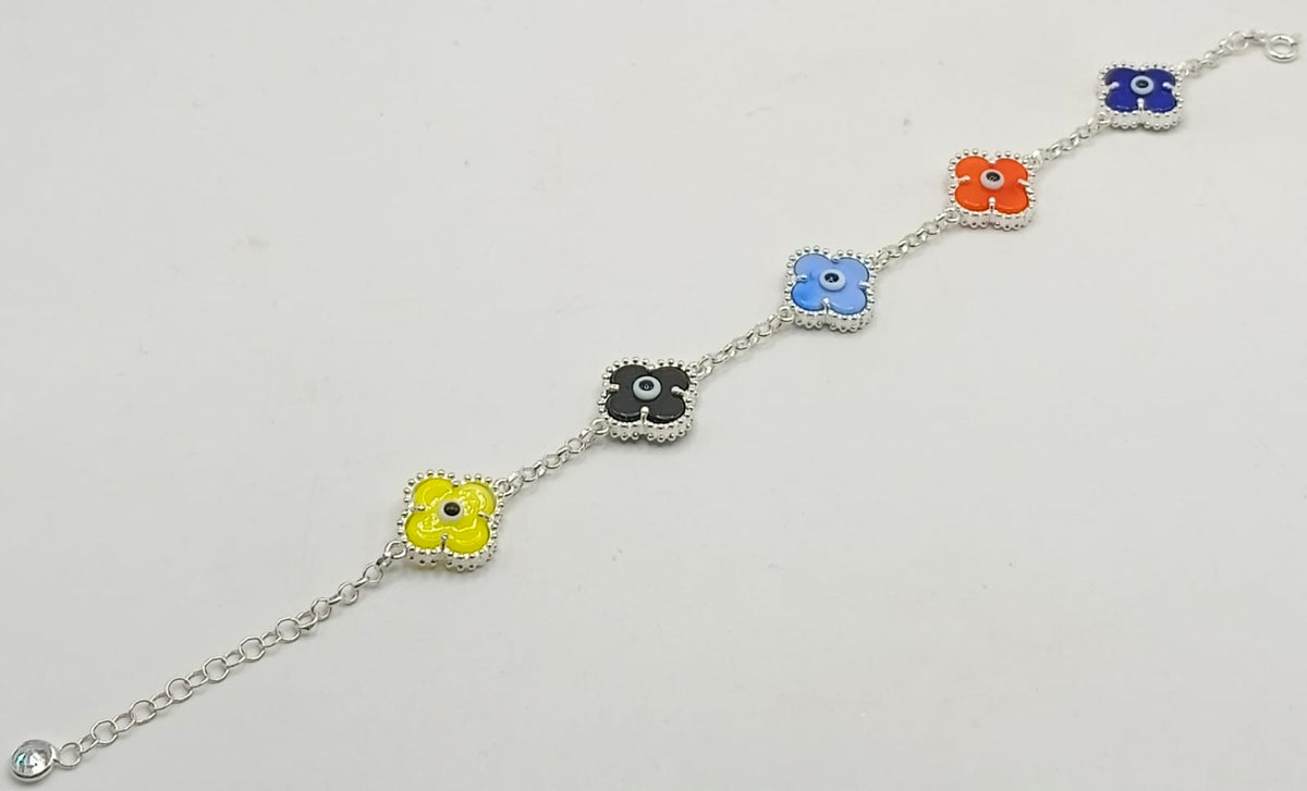 Pulsera con sinteticos PLATA925 peso 8.8gr