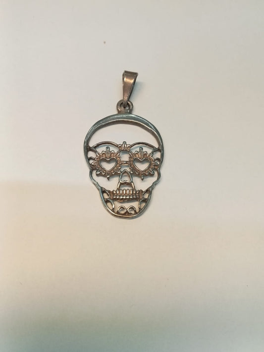 dije plata - diseño calavera