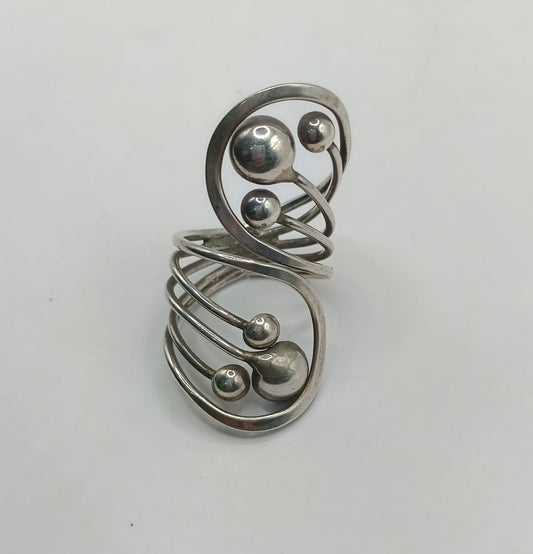 Anillo 6 bolas PLATA 925 peso 9.3gr
