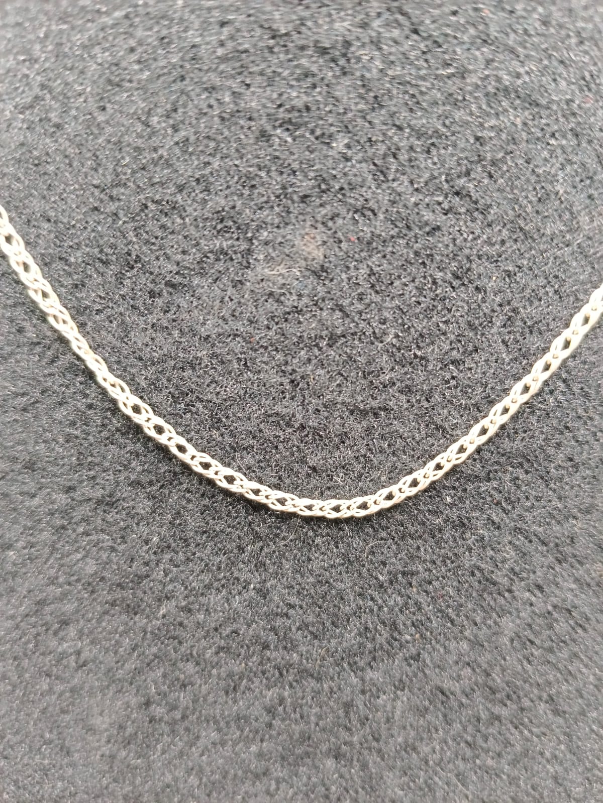Collar eslabon doble PLATA 925 peso 3.2gr 44cm, usado