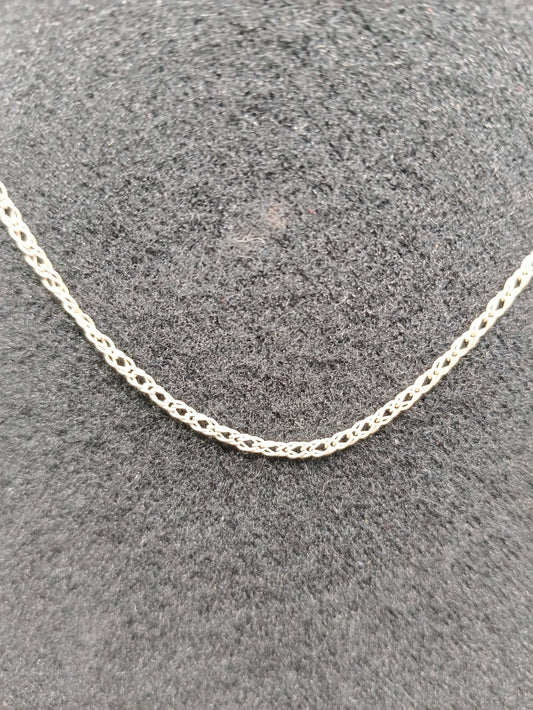Collar eslabon doble PLATA 925 peso 3.2gr 44cm, usado