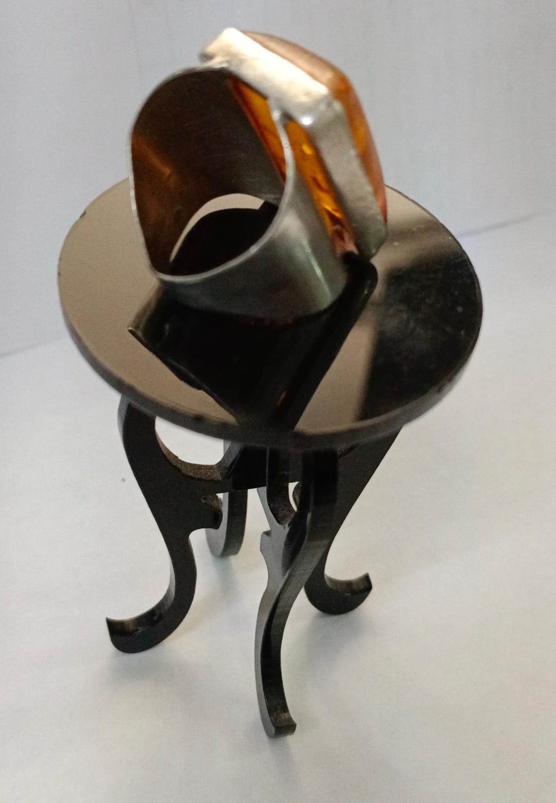 Anillo con piedra PLATA 925 peso 12.3gr, usado