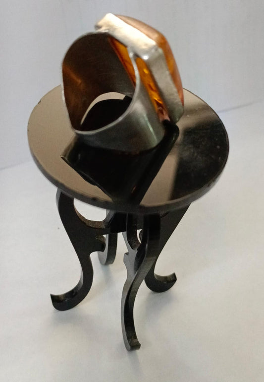 Anillo con piedra PLATA 925 peso 12.3gr, usado