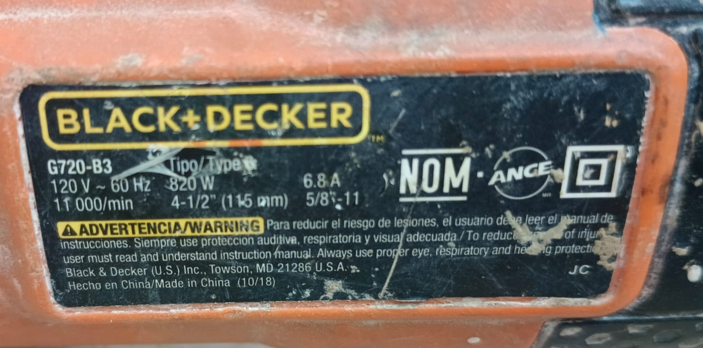 Mini esmeril Black Decker con disco, usado