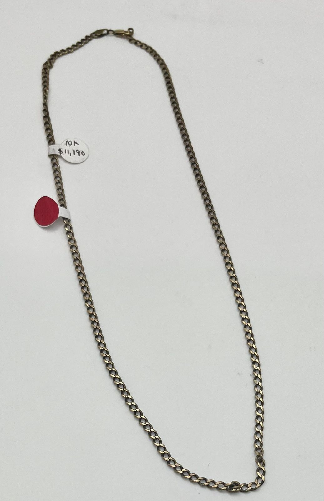 cadena 10k eslavon 1 x 1 pesa 7.2 grs 23.5 cm