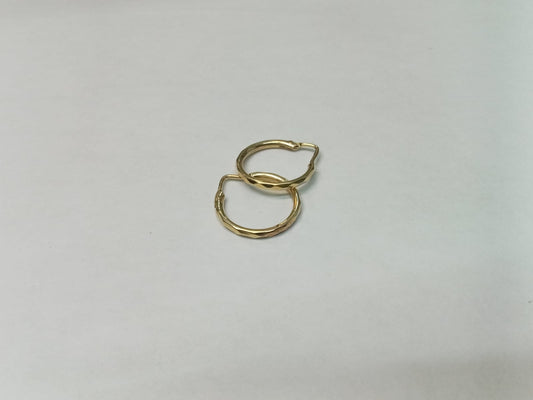 Par de Arracadas Diamantadas en Oro 10K