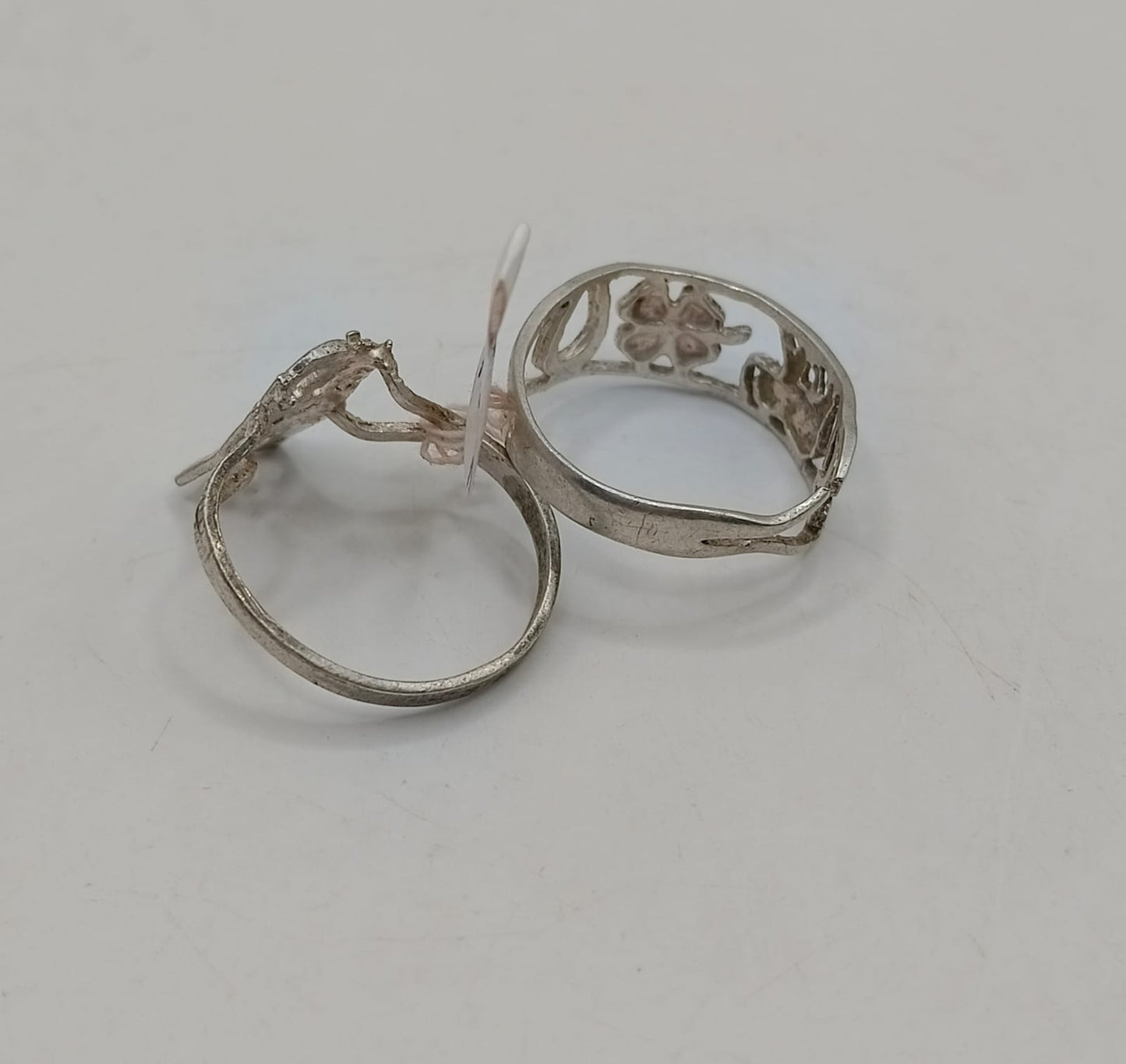 Par de anillo de la suerte PLATA 925 peso 3.7gr, usado