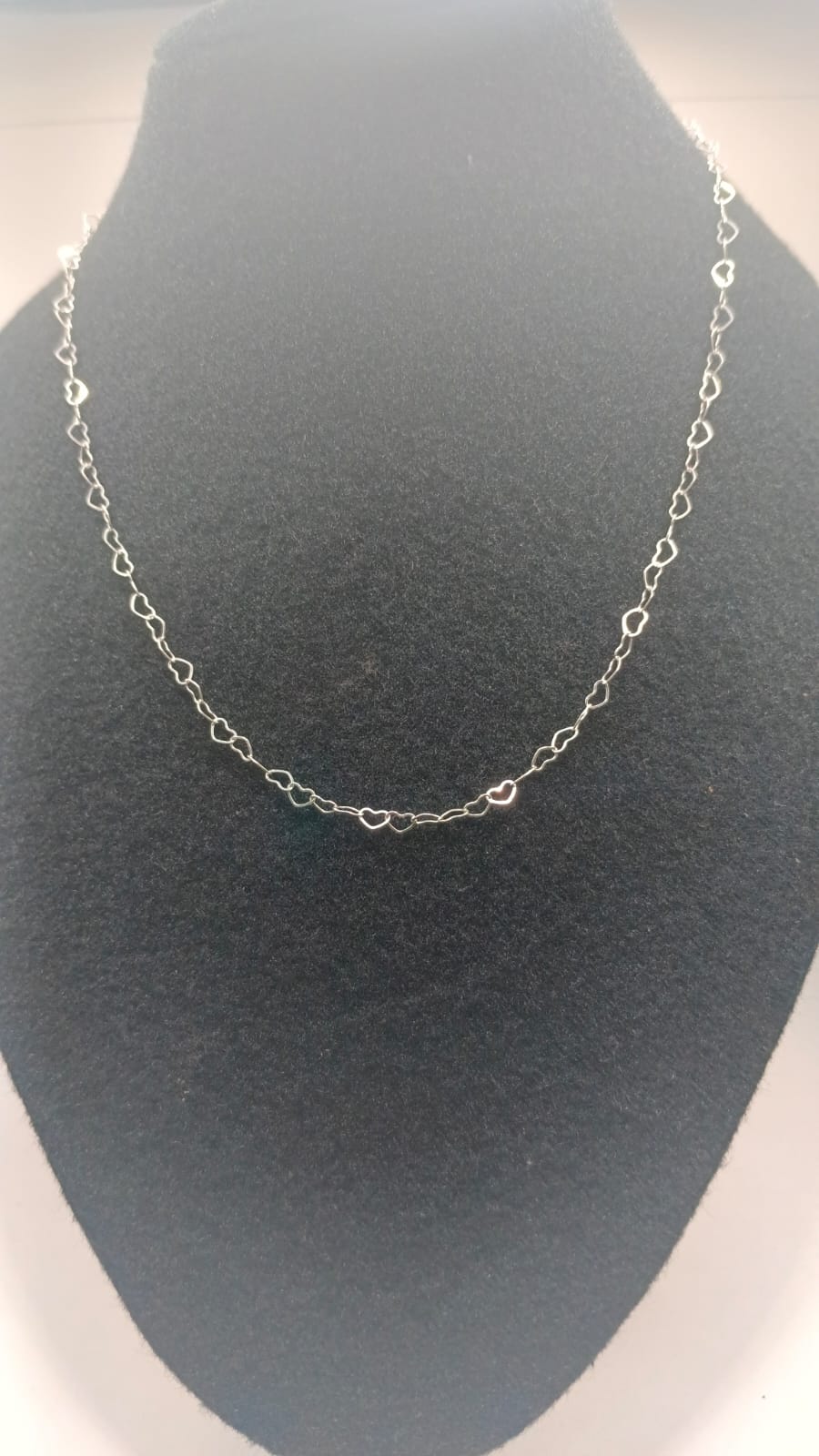 Collar de PLATA 925 corazones peso 2.1gr, nuevo