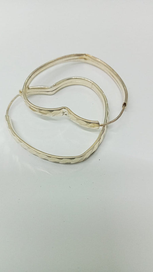 Arracadas de corazon .925 5.5 gramos