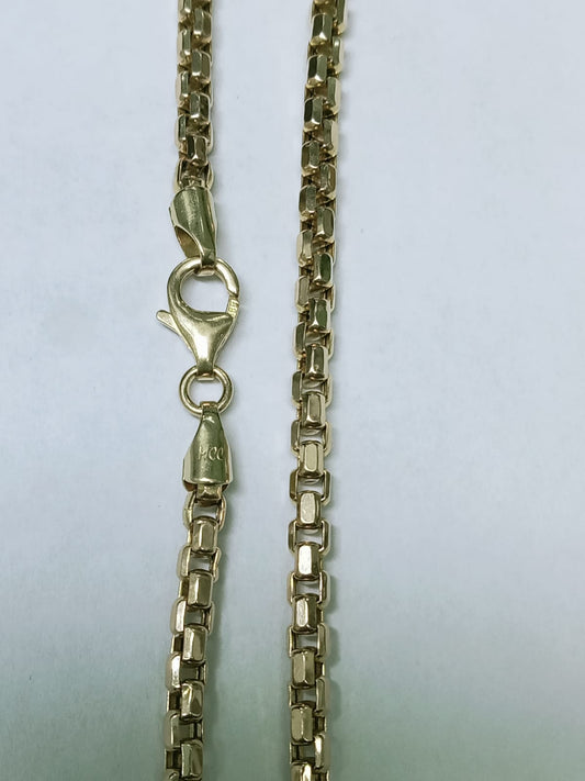 ✨ Cadena Vintage de Oro 10K – Estilo Caja | 30 cm | 13.5g ✨