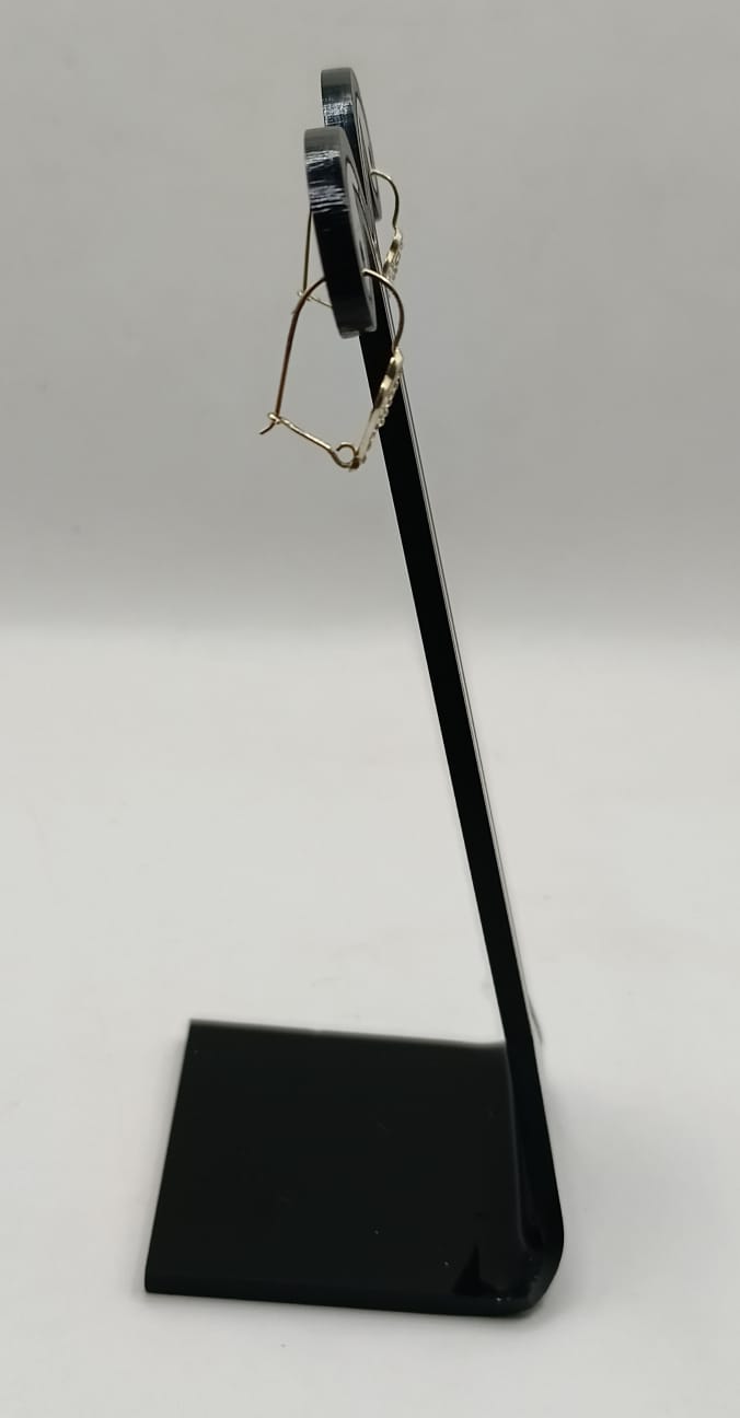 Aretes con piedritas ORO 10k peso .4gr