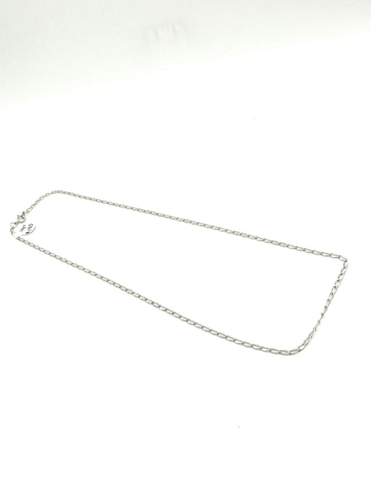 Cadena tejido 1 x 1 pesa 4 gr 24.5 cm baño de plata