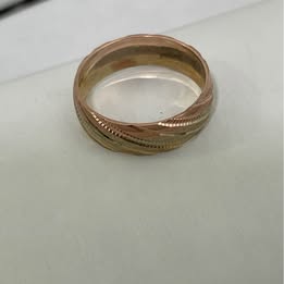 Argolla de matrimonio para caballero 10K/ 3 oros/