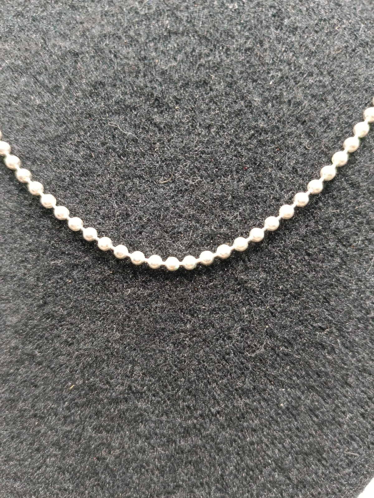 Collar cuentas PLATA 925 peso 8.8gr 50cm, usado