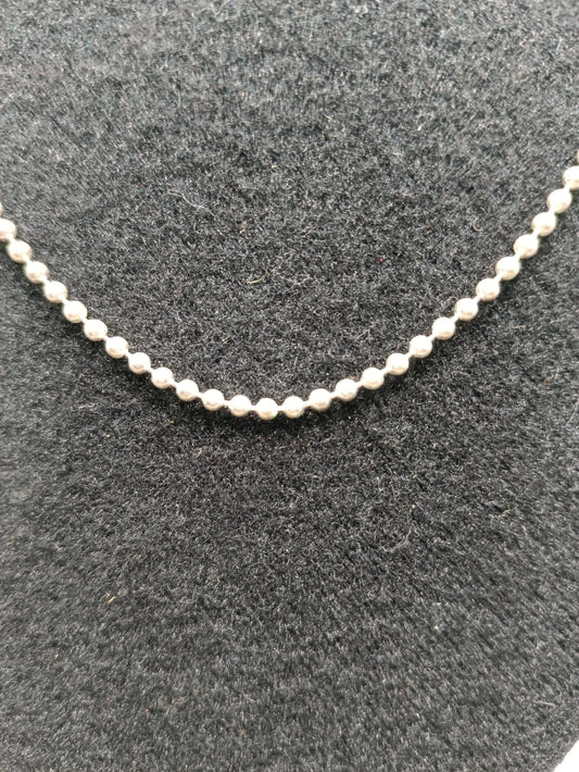 Collar cuentas PLATA 925 peso 8.8gr 50cm, usado
