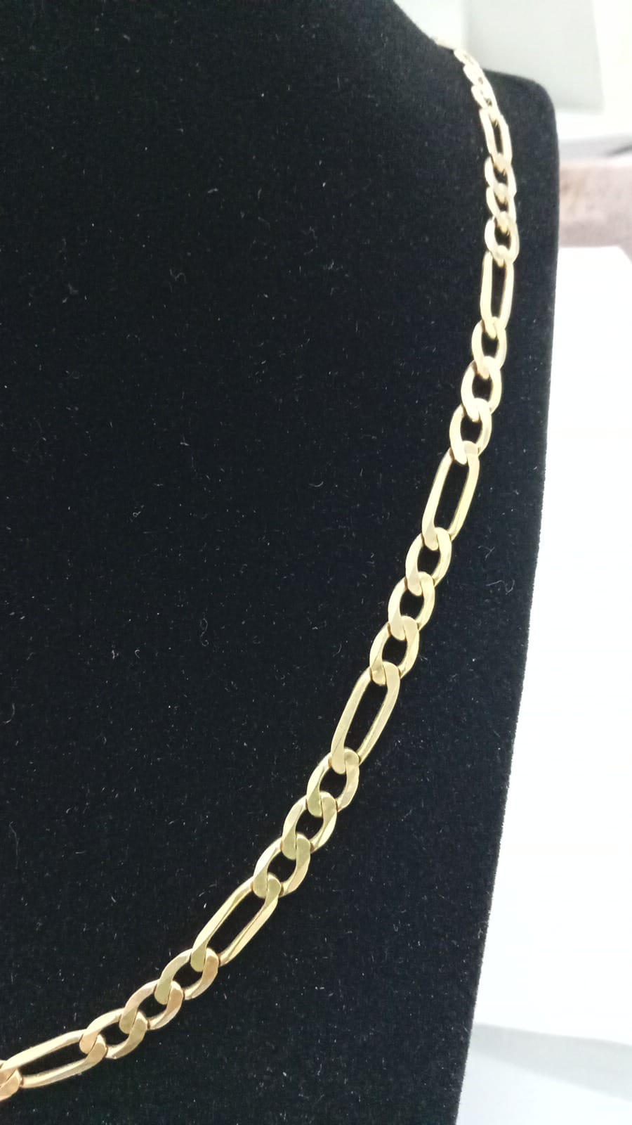 Cadena de oro 10k 3x1 oro solido 30cm de largo 15.3gr