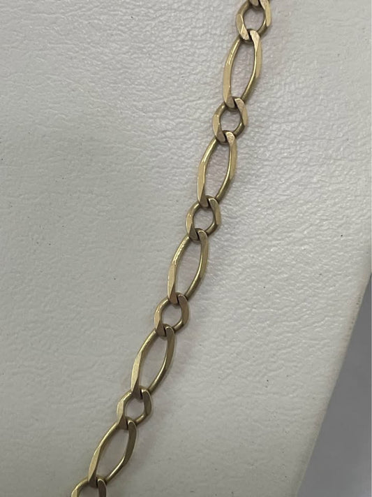 Collar oro eslabones rombo 10k /11.2gr/ 56cm largo/40mm ancho