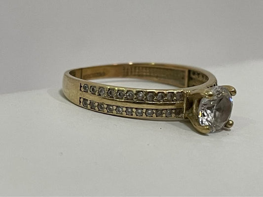 Anillo con piedra oro 10k/2gr