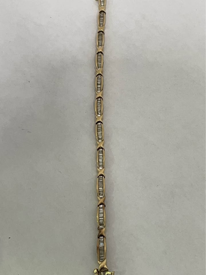 Pulseras oro con piedra 10k/10.8gr