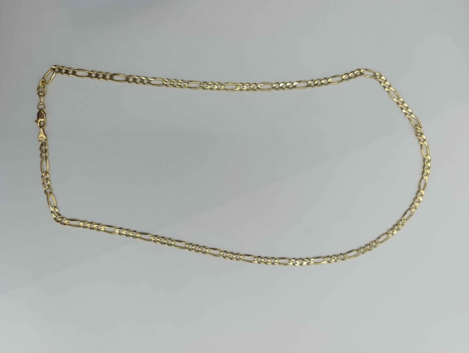 Cadena tejido 3*1 oro 10k peso 16.6g 29 cm