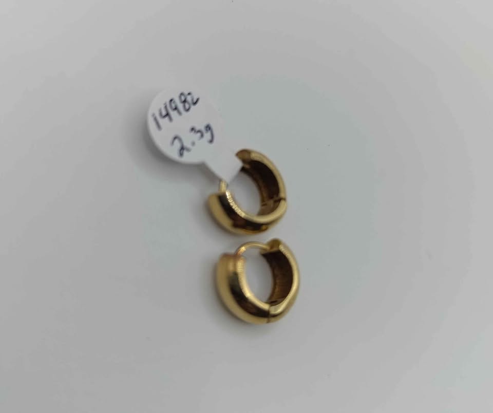 Par arracadas oro de 10k peso 2.3g