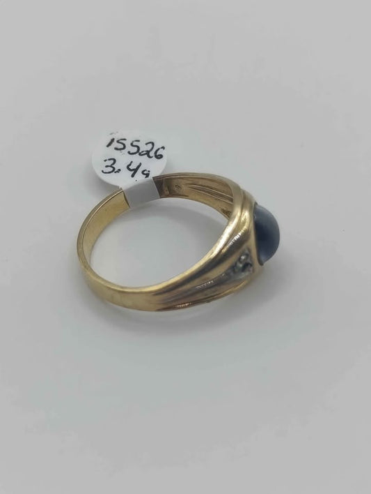 Anillo con sintético oro de 10k peso 3.4g #11