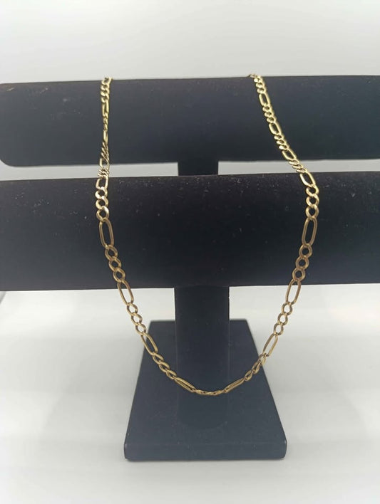 Cadena de oro tejido 3*1 10k 14.70gr 30cm abrochada