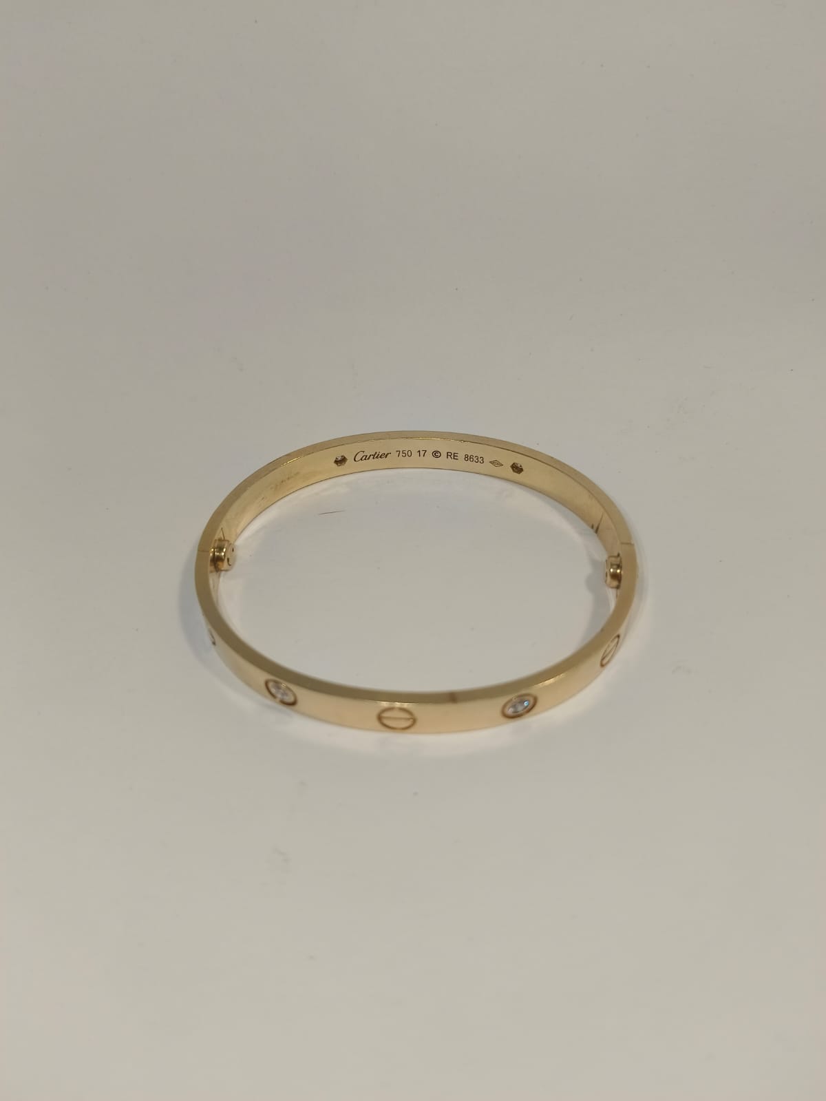 Pulsera Tipo Cartier en Oro de 18k con Piedritas – 31g 💛✨