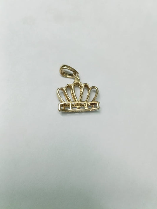 Dije de Corona en Oro 10k -Usado
