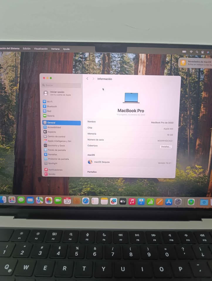 MacBook Pro Chip M4 16 Ram 512 SSD Seminueva