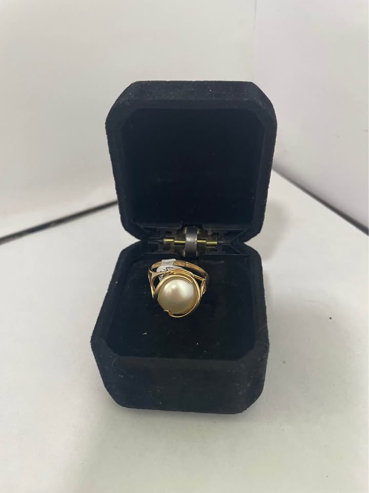 Anillo con Perla 14k/2.7gr