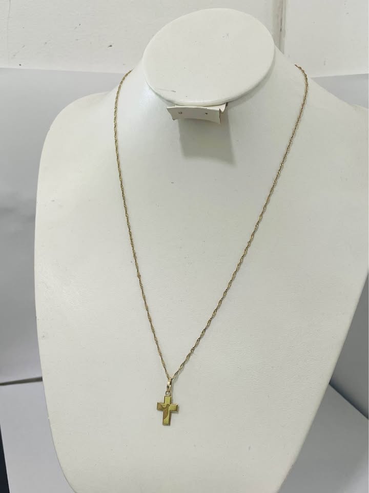 Cadena con Dije de Cruz 1.5gr/10k