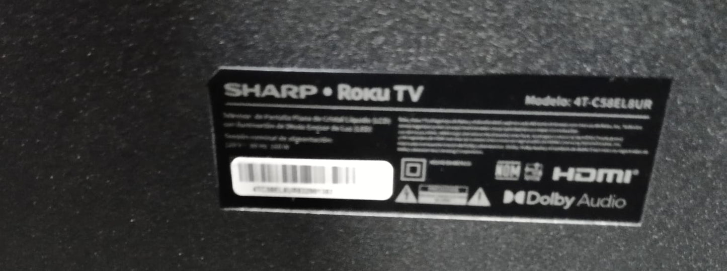 Pantalla Smart TV SHARP 58 pulgadas, usado