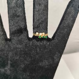 Anillo con sintéticos 14k p1.5gr