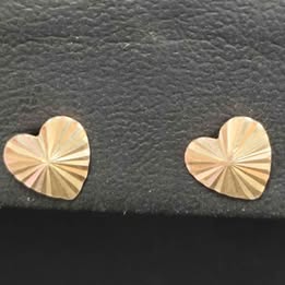Aretes corazon 10k p .3gr