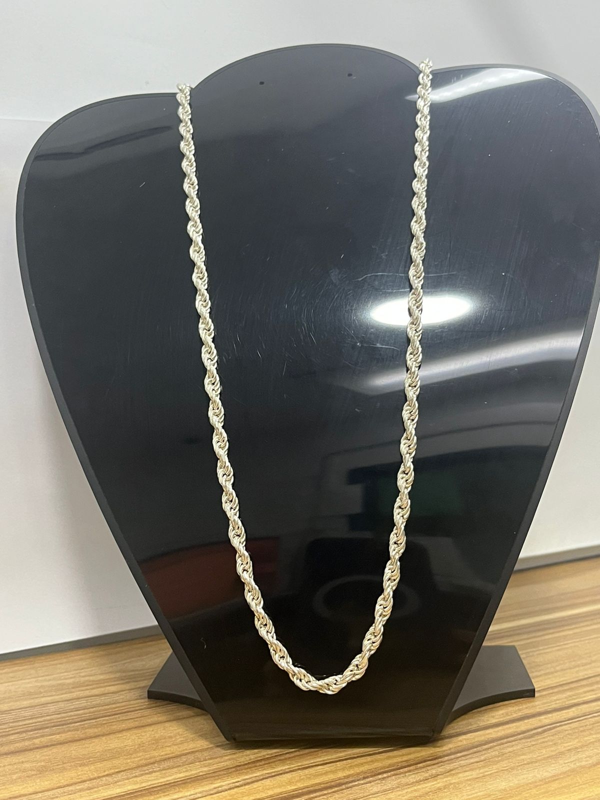 cadena de plata .925 tipo torzal 41gr 30 cm