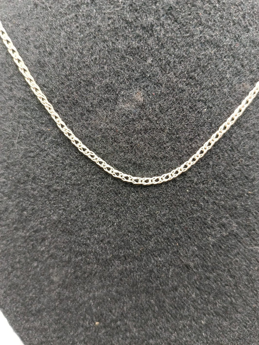 Collar eslabon doble PLATA peso 3.5gr 43cm, usado