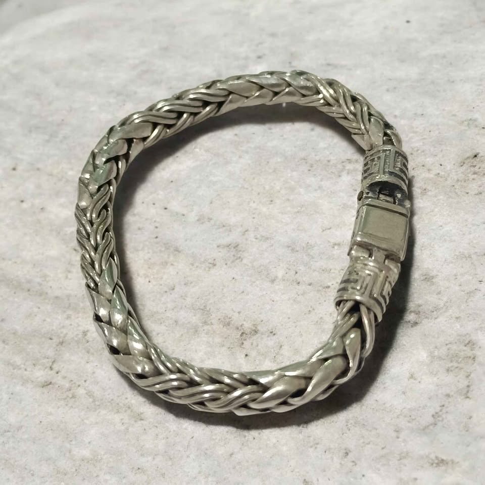 Plata pulcera tejido torzal .925 35.1g