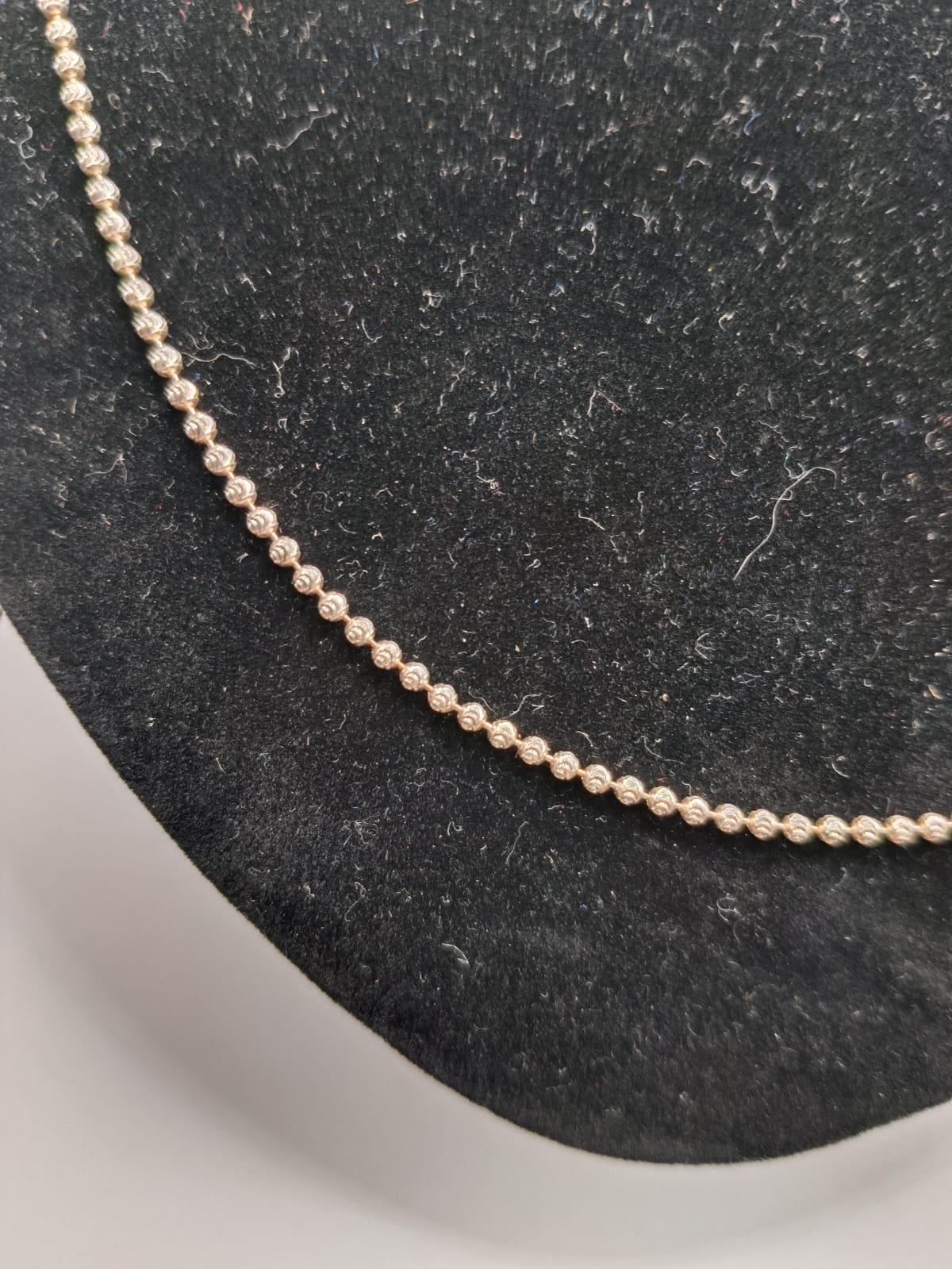 Collar cuentas PLATA 925 peso 6.2gr, usado